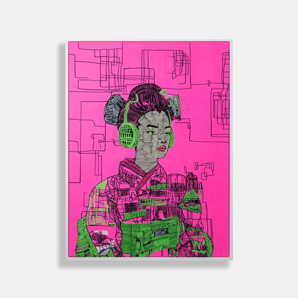 See No Evil — embroidered figure with dark glasses